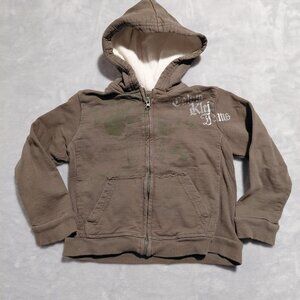 Calvin Klein Jeans 4T Hoodie 100% Cotton Lined Hood Graphic Sweatshirt